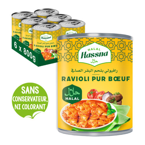 Ravioli Pur Boeuf HALAL (800g) - Lot de 6 unités