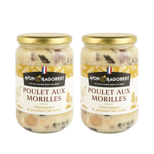 Poulet aux morilles, châtaignes et pommes de terre (700g) - Lot de 2